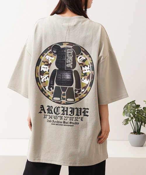 2ND ARCHIVE】サークルベア オーバーサイズ リフレクター 半袖Tシャツ