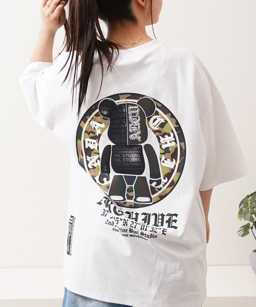 2ND ARCHIVE】サークルベア オーバーサイズ リフレクター 半袖Tシャツ