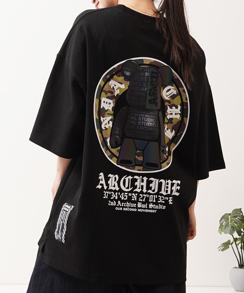 2ND ARCHIVE】サークルベア オーバーサイズ リフレクター 半袖Tシャツ