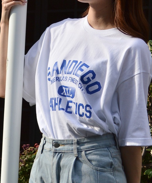 spiritoso(スピリトーゾ)の「カレッジプリントT(SANDIEGO)(Tシャツ/カットソー・レディース・ホワイト系その他2/チャコール/ネイビー/ホワイト系その他・LARGE/MEDIUM)」の10枚目の写真