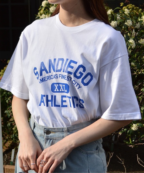spiritoso(スピリトーゾ)の「カレッジプリントT(SANDIEGO)(Tシャツ/カットソー・レディース・ホワイト系その他2/チャコール/ネイビー/ホワイト系その他・LARGE/MEDIUM)」の11枚目の写真