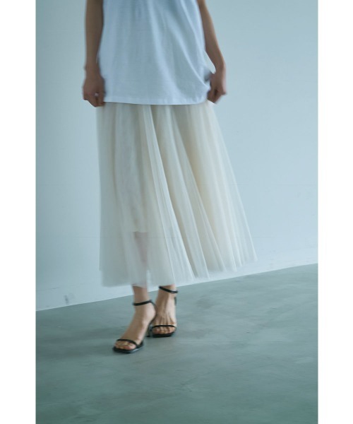 marjour（マージュール）の「LAYER TULLE SKIRT（スカート・レディース・グレー/アイボリー・M）」の19枚目の写真