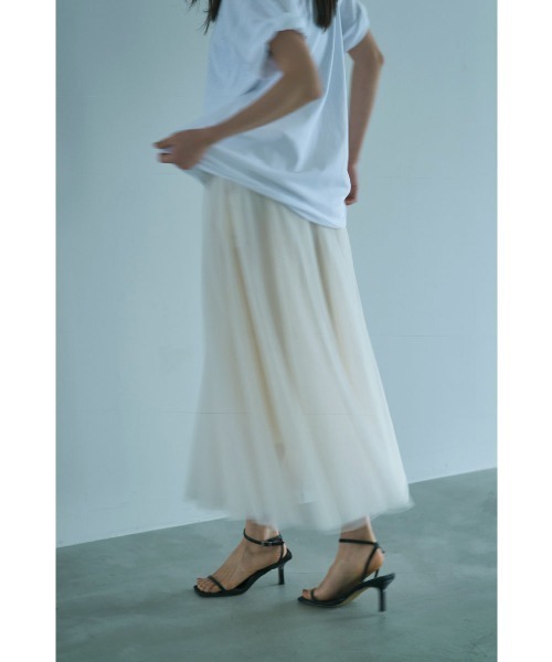 marjour（マージュール）の「LAYER TULLE SKIRT（スカート・レディース・グレー/アイボリー・M）」の21枚目の写真