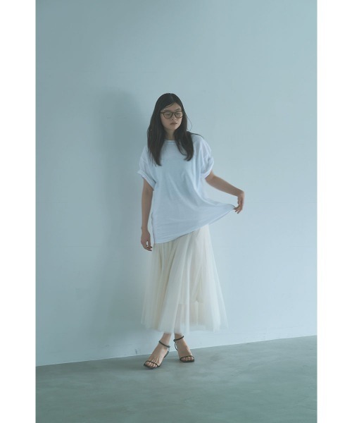 marjour（マージュール）の「LAYER TULLE SKIRT（スカート・レディース・グレー/アイボリー・M）」の7枚目の写真
