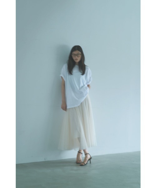 marjour（マージュール）の「LAYER TULLE SKIRT（スカート・レディース・グレー/アイボリー・M）」の8枚目の写真