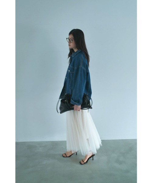 marjour（マージュール）の「LAYER TULLE SKIRT（スカート・レディース・グレー/アイボリー・M）」の9枚目の写真