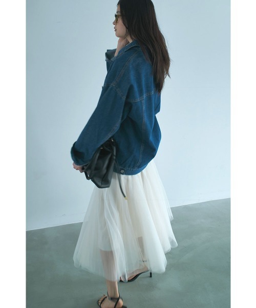 marjour（マージュール）の「LAYER TULLE SKIRT（スカート・レディース・グレー/アイボリー・M）」の10枚目の写真