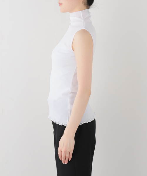 EDIT. FOR LULU（エディットフォールル）の「【Pierre Mantoux/ピエールマントゥー】シアータートルノースリーブTEE（Tシャツ/カットソー・レディース・ホワイト/ブラック・FREE）」の15枚目の写真