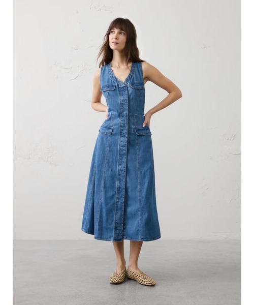 BANANA REPUBLIC FACTORY STORE ノースリーブ ミディ デニム