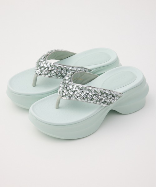 STACCATO(スタッカート)の「ジャスミントングサンダル(サンダル・レディース・ブラック/ミント・22.5cm/23cm/23.5cm/24cm)」の1枚目の写真
