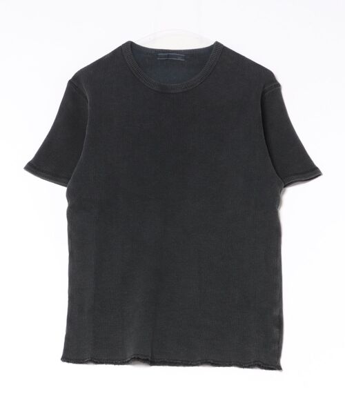 Revo.(レボ)の「ピグメント加工 サーマル クルーネック 半袖Tシャツ【UNISEX】(Tシャツ/カットソー・メンズ・ブラック/カーキ/ネイビー/ホワイト・M/L/XL)」の1枚目の写真