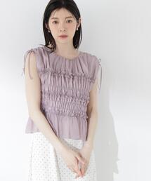 a/mie | <a>シャーリングフリルブラウス / 1216219500 【WEB限定カラーあり】(シャツ/ブラウス)