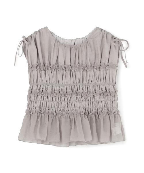 a/mie(アミー)の「【青島心さん着用】<a>シャーリングフリルブラウス / 1216219500 【WEB限定カラーあり】(シャツ/ブラウス・レディース・ブルー/グレー/ネイビー/ピンク/ホワイト・FREE)」の15枚目の写真