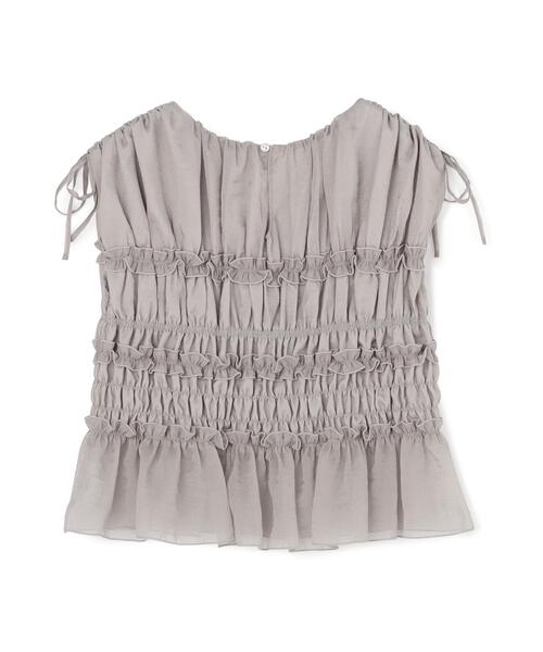 a/mie(アミー)の「【青島心さん着用】<a>シャーリングフリルブラウス / 1216219500 【WEB限定カラーあり】(シャツ/ブラウス・レディース・ブルー/グレー/ネイビー/ピンク/ホワイト・FREE)」の16枚目の写真