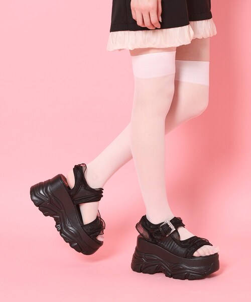 cs T&P(シーエスティーアンドピー)の「厚底ダブルソールシフォンサンダル(サンダル・レディース・ブラック/ホワイト・M/S/LL/L)」の6枚目の写真