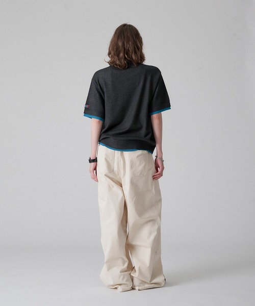 ONCILY(オンシェリー)の「LAYERED COLOR KNIT SHIRT CARDIGAN / レイヤードカラーニットシャツカーディガン(シャツ/ブラウス・メンズ・チャコールグレー/ブラック/グレー系その他/ライトグレー/ネイビー・SMALL/MEDIUM/LARGE)」の15枚目の写真