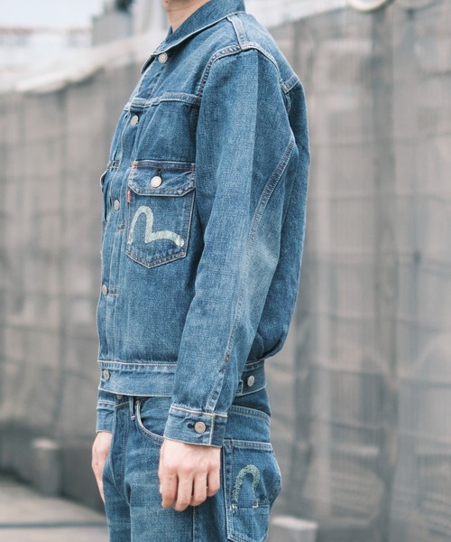 EVISU（エヴィス）の「" EVISU MIJ TIGER  PRESHRUNK DENIM  JACKET"（デニムジャケット・メンズ・インディゴブルー・MEDIUM/LARGE）」の2枚目の写真