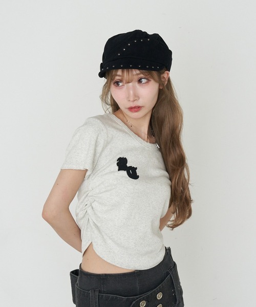 RAY CASSIN(レイカズン)の「ピグメントチビTシャツ(Tシャツ/カットソー・レディース・カーキ/ネイビー/ホワイト系その他/ホワイト・FREE)」の17枚目の写真