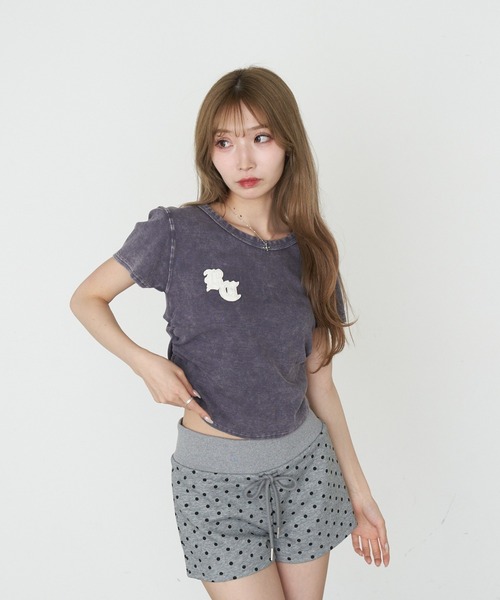 RAY CASSIN(レイカズン)の「ピグメントチビTシャツ(Tシャツ/カットソー・レディース・カーキ/ネイビー/ホワイト系その他/ホワイト・FREE)」の20枚目の写真
