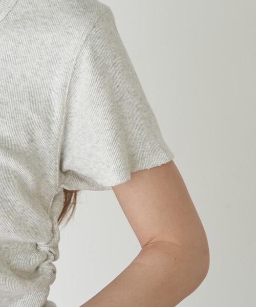 RAY CASSIN(レイカズン)の「ピグメントチビTシャツ(Tシャツ/カットソー・レディース・カーキ/ネイビー/ホワイト系その他/ホワイト・FREE)」の5枚目の写真