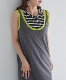 【MAISON BREEZE reveur】レイヤードカットマキシワンピース trc