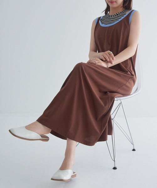 MAISON BREEZE reveur(メゾンブリーズレヴール)の「【MAISON BREEZE reveur】レイヤードカットマキシワンピース trc(ワンピース・レディース・ブラウン/ブラック/チャコールグレー・FREE)」の5枚目の写真
