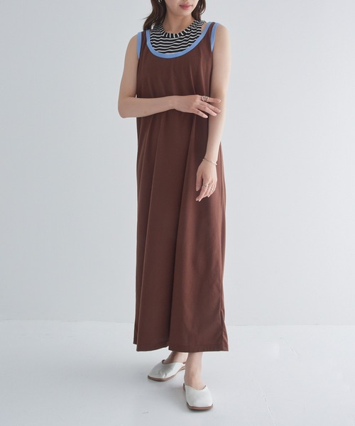 MAISON BREEZE reveur(メゾンブリーズレヴール)の「【MAISON BREEZE reveur】レイヤードカットマキシワンピース trc(ワンピース・レディース・ブラウン/ブラック/チャコールグレー・FREE)」の6枚目の写真