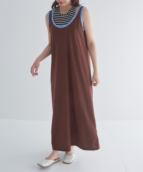 MAISON BREEZE reveur(メゾンブリーズレヴール)の「【MAISON BREEZE reveur】レイヤードカットマキシワンピース trc(ワンピース・レディース・ブラウン/ブラック/チャコールグレー・FREE)」の7枚目の写真