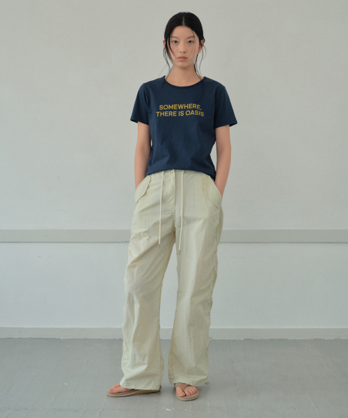 WEDNESDAYOASISFORWOMEN（ウェンズデー オアシス フォー ウーマン）の「ストッパーシェアリングナイロンパンツ_CREAM(WB6PT26)（その他パンツ・レディース・Cream・FREE）」の2枚目の写真