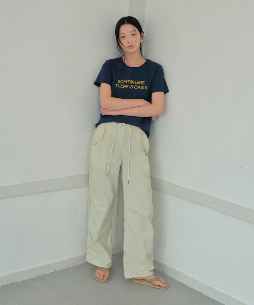 WEDNESDAYOASISFORWOMEN（ウェンズデー オアシス フォー ウーマン）の「ストッパーシェアリングナイロンパンツ_CREAM(WB6PT26)（その他パンツ・レディース・Cream・FREE）」の3枚目の写真