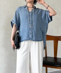 un dix cors | デニムハーフスリーブシャツ(シャツ/ブラウス)