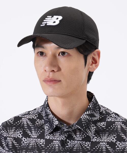 New Balance Golf（ニューバランスゴルフ）の「【new balance golf】軽量 メッシュ 6パネルキャップ (MENS)（キャップ・レディース・ブラック/ネイビー/ホワイト・FREE）」の3枚目の写真