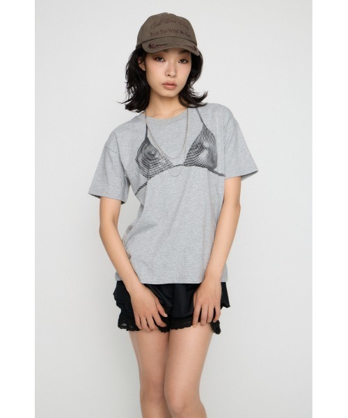 LAGUA GEM（ラグアジェム）の「HALFTONE BRA トップス（Tシャツ/カットソー・レディース・ピンク/ホワイト/杢グレー・FREE）」の21枚目の写真