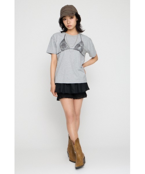 LAGUA GEM（ラグアジェム）の「HALFTONE BRA トップス（Tシャツ/カットソー・レディース・ピンク/ホワイト/杢グレー・FREE）」の20枚目の写真