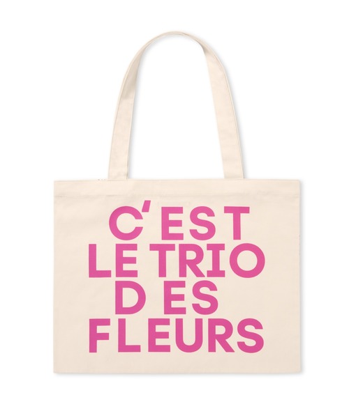 Mardi Mercredi(マルディメクルディ)の「CANVAS BAG TRIPLE FLOWER / キャンバス バッグ トリプル フラワー(トートバッグ・レディース・クリーム/ブラック×ピンク/ホワイト×ブラック・FREE)」の14枚目の写真