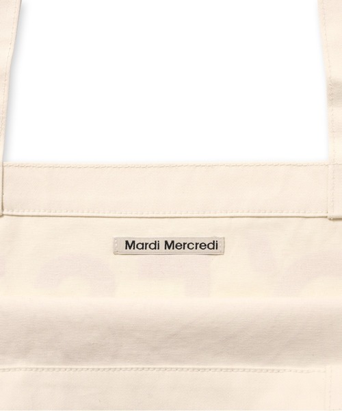 Mardi Mercredi(マルディメクルディ)の「CANVAS BAG TRIPLE FLOWER / キャンバス バッグ トリプル フラワー(トートバッグ・レディース・クリーム/ブラック×ピンク/ホワイト×ブラック・FREE)」の15枚目の写真