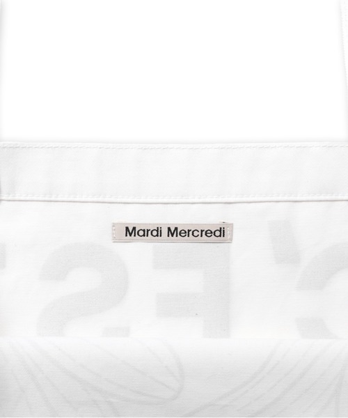 Mardi Mercredi(マルディメクルディ)の「CANVAS BAG TRIPLE FLOWER / キャンバス バッグ トリプル フラワー(トートバッグ・レディース・クリーム/ブラック×ピンク/ホワイト×ブラック・FREE)」の7枚目の写真