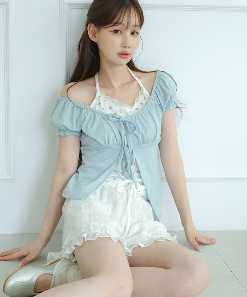 by muni:r(バイ ムニール)の「サマーパンチングレースダブルフリルショートパンツ/2026 SS COLLECTION(その他パンツ・レディース・ホワイト/ブラック・FREE)」の11枚目の写真