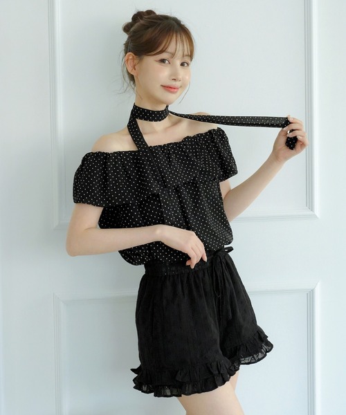 by muni:r(バイ ムニール)の「サマーパンチングレースダブルフリルショートパンツ/2026 SS COLLECTION(その他パンツ・レディース・ホワイト/ブラック・FREE)」の16枚目の写真