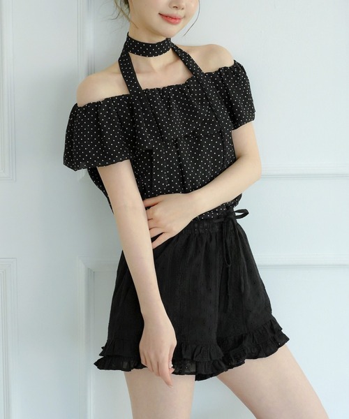 by muni:r(バイ ムニール)の「サマーパンチングレースダブルフリルショートパンツ/2026 SS COLLECTION(その他パンツ・レディース・ホワイト/ブラック・FREE)」の19枚目の写真