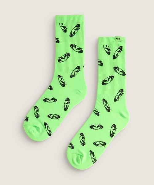 VANS(バンズ)の「GUCCIMAZE ソックス / AP GM SOCKS GREEN GECKO VN000XJBYSC1(ソックス/靴下・メンズ・ライム・LARGE/MEDIUM)」の2枚目の写真