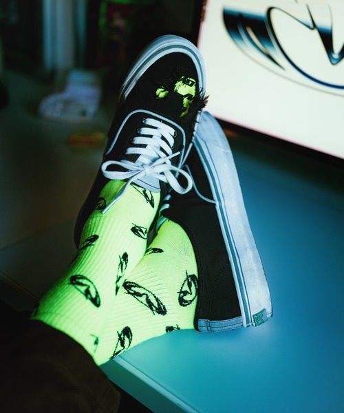 VANS(バンズ)の「GUCCIMAZE ソックス / AP GM SOCKS GREEN GECKO VN000XJBYSC1(ソックス/靴下・メンズ・ライム・LARGE/MEDIUM)」の5枚目の写真