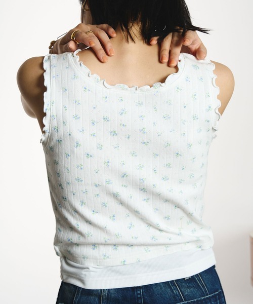 ROSE BUD(ローズバッド)の「LAYERED TANKTOP(タンクトップ・レディース・グレー/ホワイト/ブラック・ONE SIZE)」の13枚目の写真