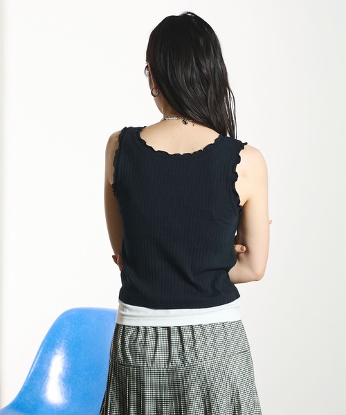 ROSE BUD(ローズバッド)の「LAYERED TANKTOP(タンクトップ・レディース・グレー/ホワイト/ブラック・ONE SIZE)」の15枚目の写真