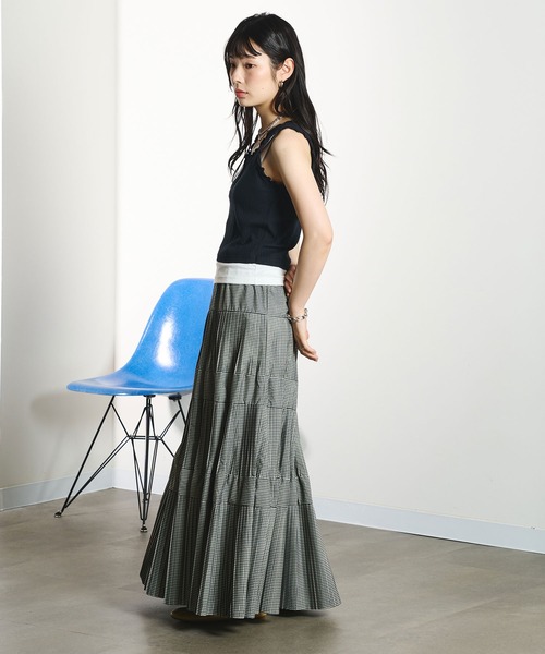 ROSE BUD(ローズバッド)の「LAYERED TANKTOP(タンクトップ・レディース・グレー/ホワイト/ブラック・ONE SIZE)」の17枚目の写真