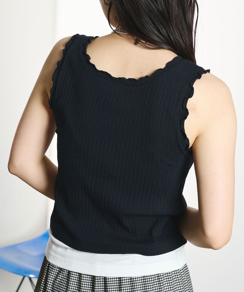 ROSE BUD(ローズバッド)の「LAYERED TANKTOP(タンクトップ・レディース・グレー/ホワイト/ブラック・ONE SIZE)」の21枚目の写真