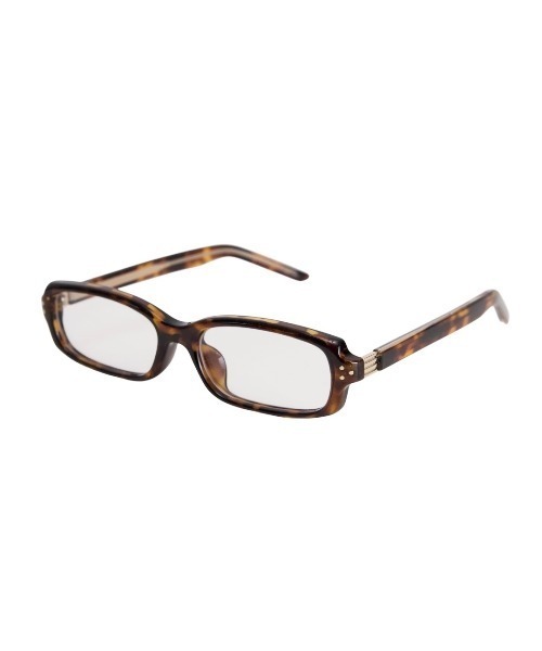 Chikashitsu +(チカシツプラス)の「【Chikashitsu +】slim square frame eyeglasses 2 (2color) / 【チカシツプラス】スリムスクエアフレームメガネ(メガネ・メンズ・ダークブラウン/ブラック・ONE SIZE)」の2枚目の写真