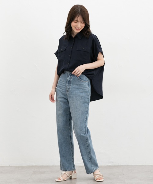 Honeys(ハニーズ)の「ポケット付ブラウス(シャツ/ブラウス・レディース・ワインレッド/モカ/ネイビー/グリーン・LL/L/M)」の7枚目の写真