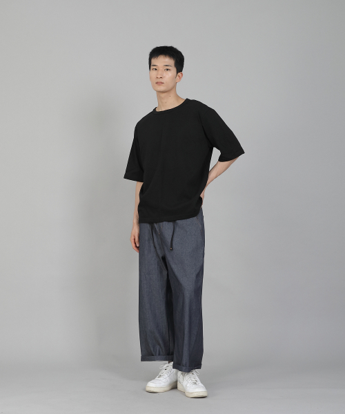 SAINTCREW（セントクルー）の「無地Rネック16sコットン5部半袖TシャツR-8A02ブラック（Tシャツ/カットソー・メンズ・その他・MEDIUM/LARGE/XX-LARGE/XXX-LARGE/XXXX-LARGE/X-LARGE）」の6枚目の写真