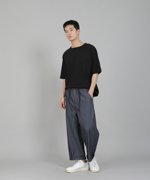 SAINTCREW（セントクルー）の「無地Rネック16sコットン5部半袖TシャツR-8A02ブラック（Tシャツ/カットソー・メンズ・その他・MEDIUM/LARGE/XX-LARGE/XXX-LARGE/XXXX-LARGE/X-LARGE）」の3枚目の写真